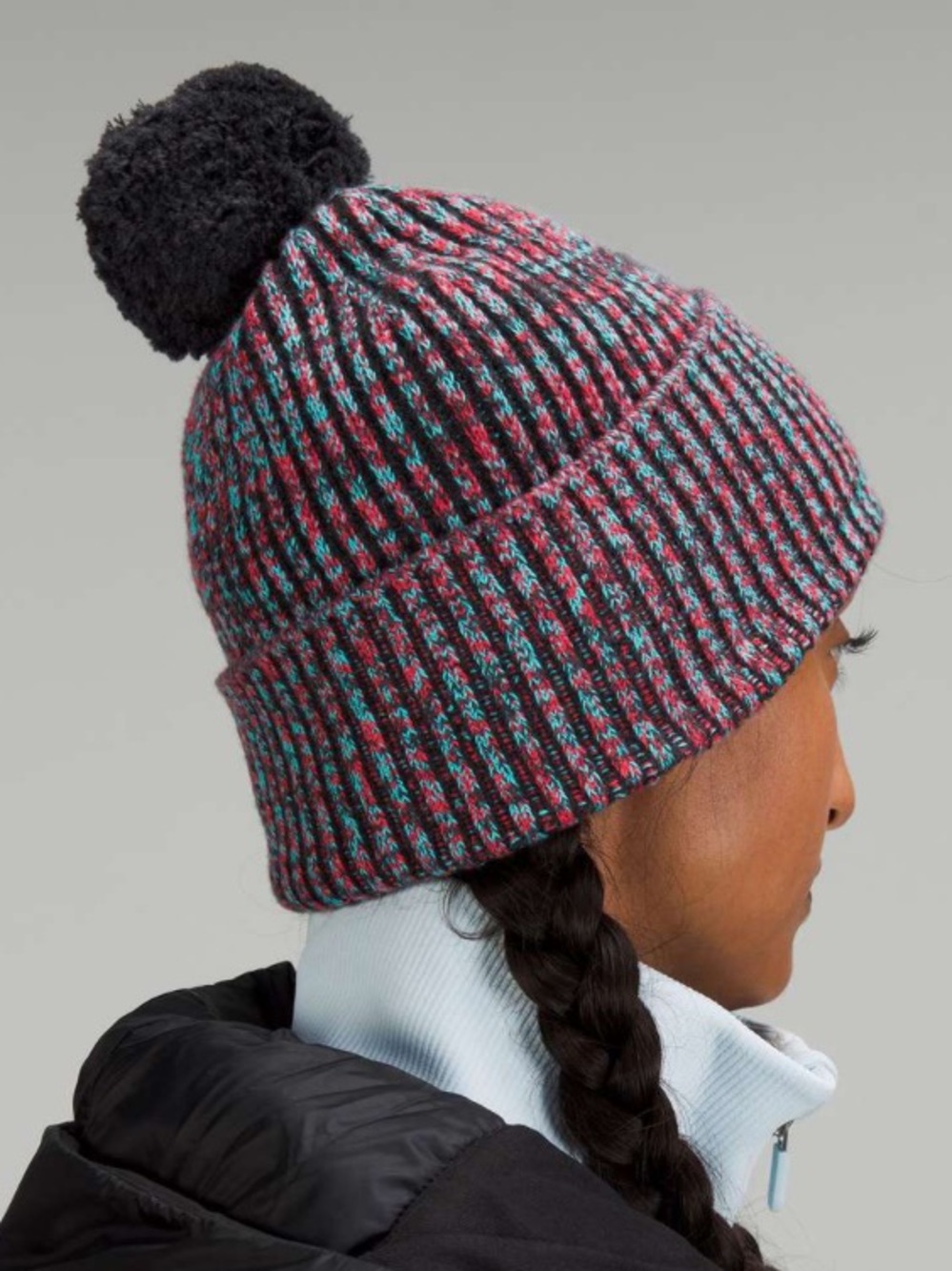 Lululemon Womens Textured Fleece-Lined Knit Mittens  and fleece-lined Beanie